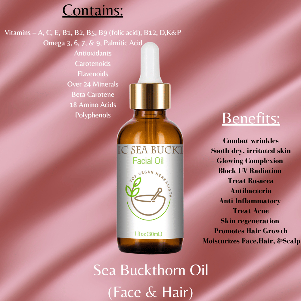Sea Buckthorn Oil Face & Hair Oil (Cold-Pressed) | TopVeganHerbalista Sea Buckthorn Oil Face & Hair Oil (Cold-Pressed) | TopVeganHerbalista