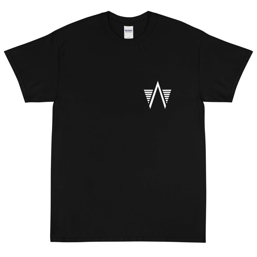 "WAVE PYRAMID" Short Sleeve ANIWAVE T-Shirt (Unisex) - FULL AQUA (BLACK)