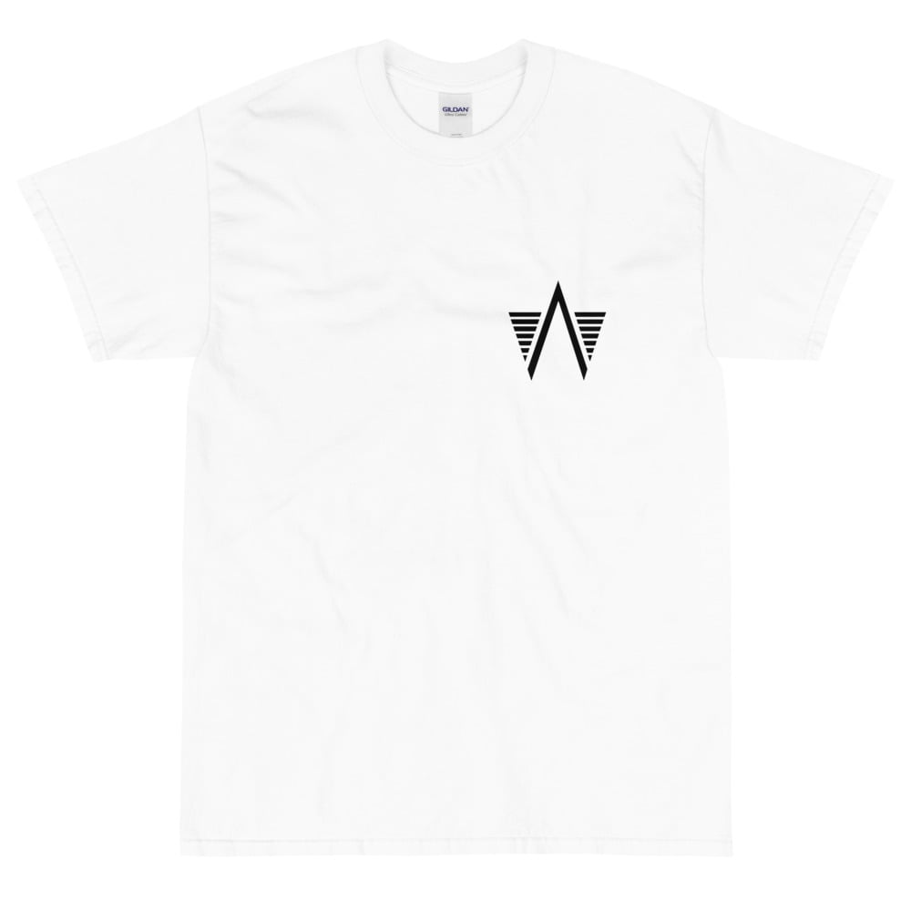"WAVE PYRAMID" Short Sleeve T-Shirt - FULL AQUA (WHITE) 