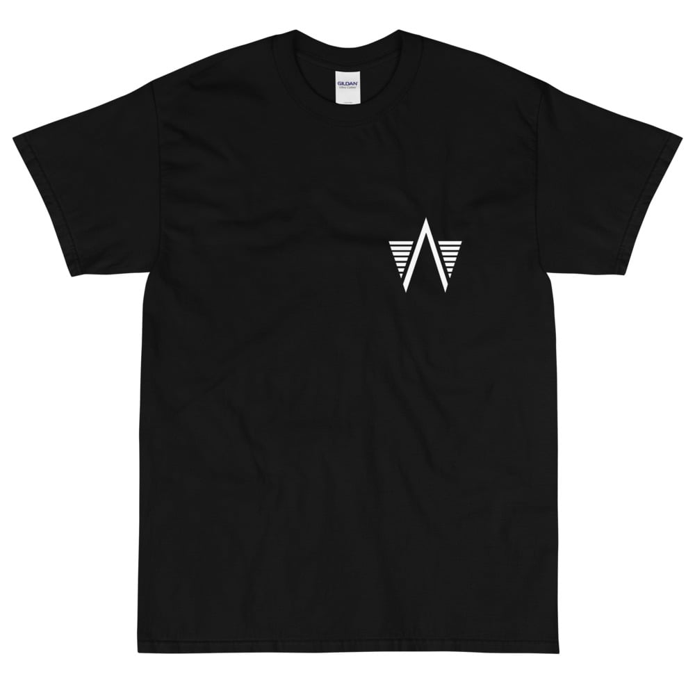 "WAVE PYRAMID" Short Sleeve ANIWAVE T-Shirt (Unisex) - FULL EARTH  (BLACK)
