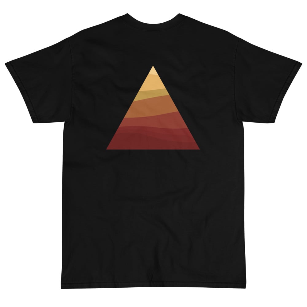 "WAVE PYRAMID" Short Sleeve ANIWAVE T-Shirt (Unisex) - FULL FLAME (BLACK) 