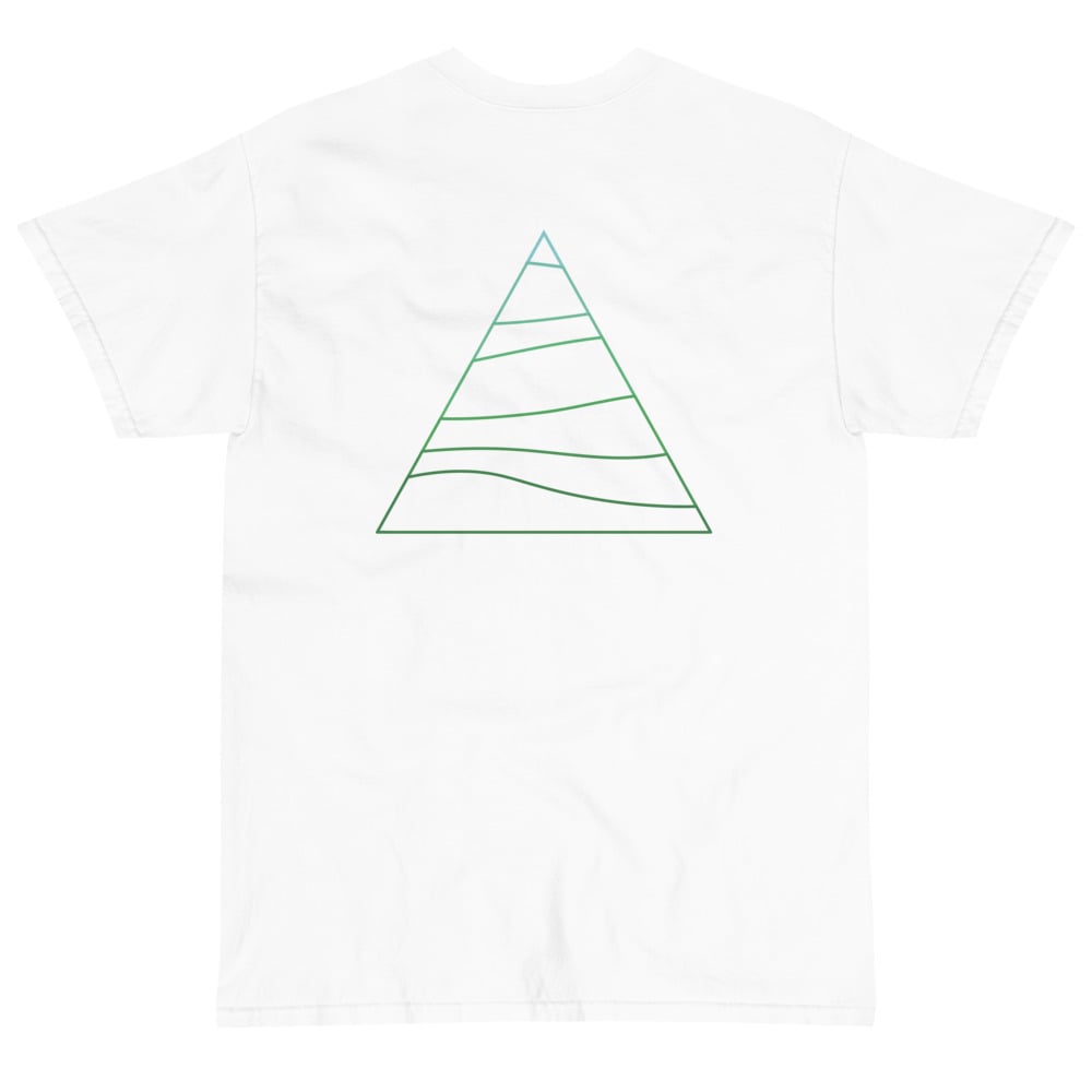 "WAVE PYRAMID" Short Sleeve ANIWAVE T-Shirt (Unisex) - HOLLOW EARTH (WHITE)