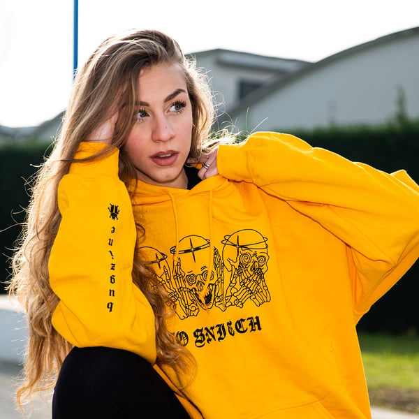 Image of NO SNITCH HOODIE YLW 