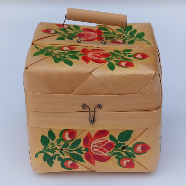 Handwoven Birch Bark Basket