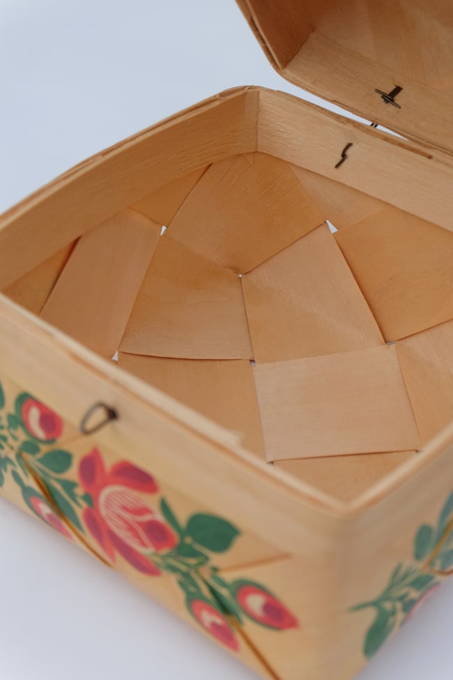 Handwoven Birch Bark Basket