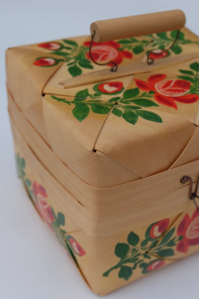 Handwoven Birch Bark Basket