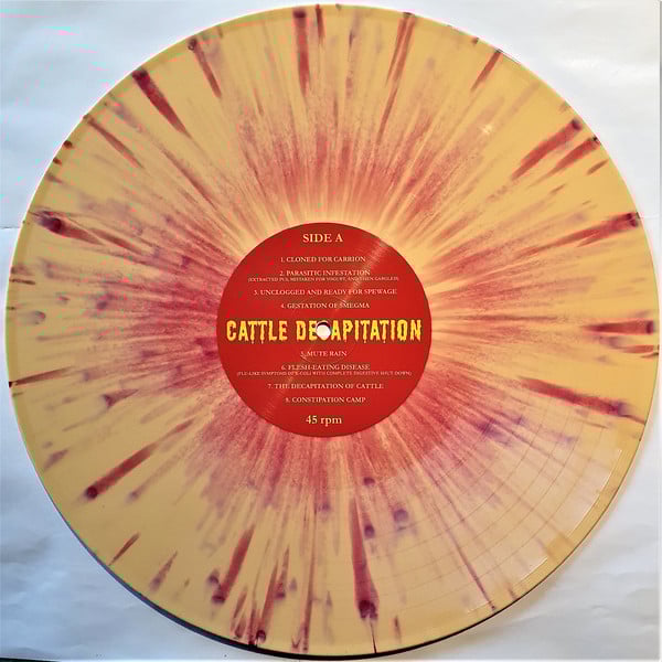 Cattle Decapitation - Human Jerky (Yellow Splatter Vinyl)[READY FOR SPEWAGE]