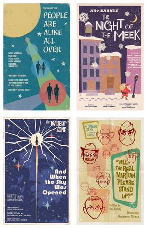 Image of Set of 4 Twilight Zone Mini Prints (you choose!)