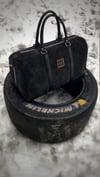 K&YFOB weekender bag in BLACK Suede/Leather