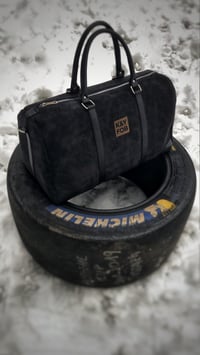 Image 3 of K&YFOB weekender bag in BLACK Suede/Leather