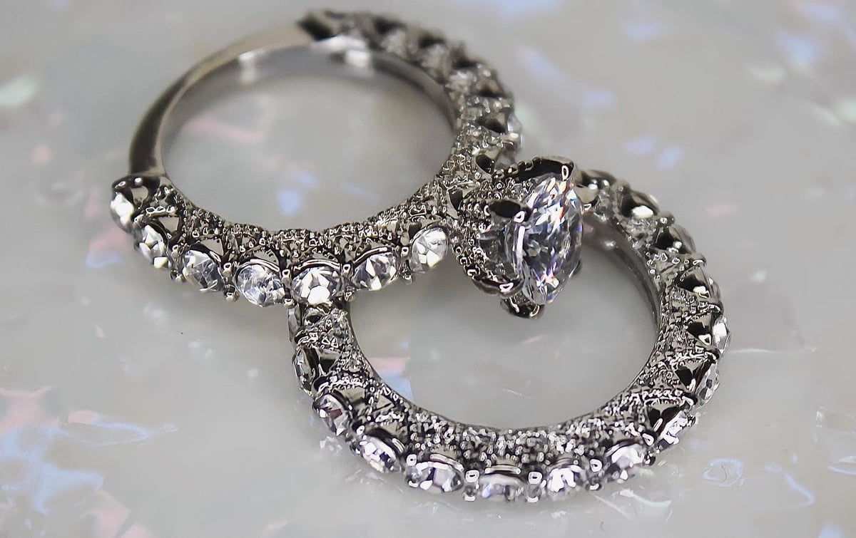 Image of ANGELICA zirconia diamond double rings