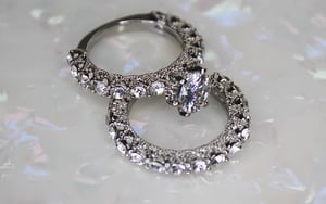 Image of ANGELICA zirconia diamond double rings