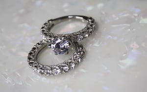 Image of ANGELICA zirconia diamond double rings
