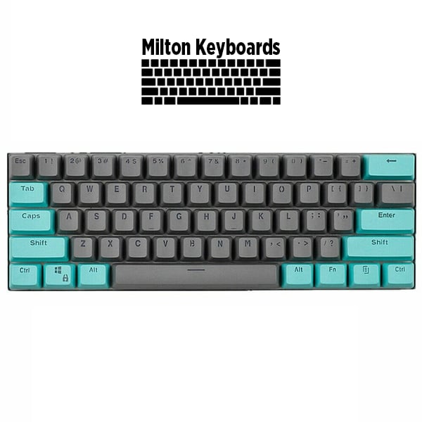 blue and gray keycaps