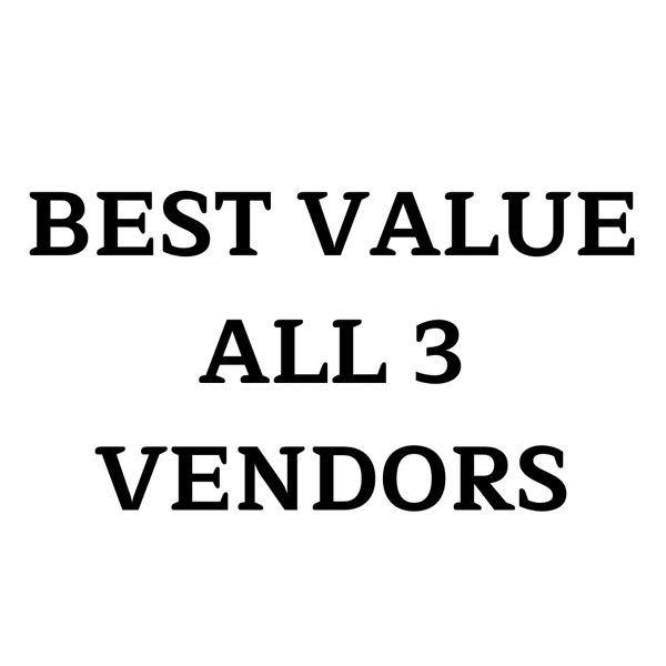 Image of **BEST VALUE** ALL 3 VENDORS