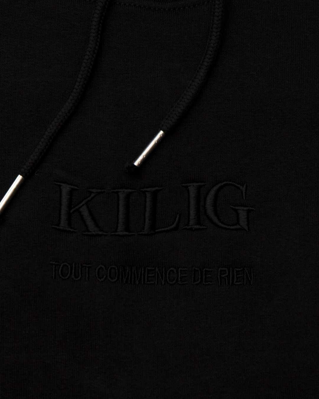 Image of HOODIE NOIR - TOUT COMMENCE DE RIEN