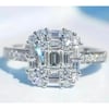 Square Bagette Diamond Engagement Diamond Ring 