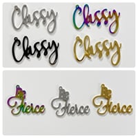 Stainless steel word charms A005