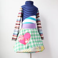 Image 3 of plaid patchwork vintage fabric heart 10 valentines day lined skirt courtneycourtney