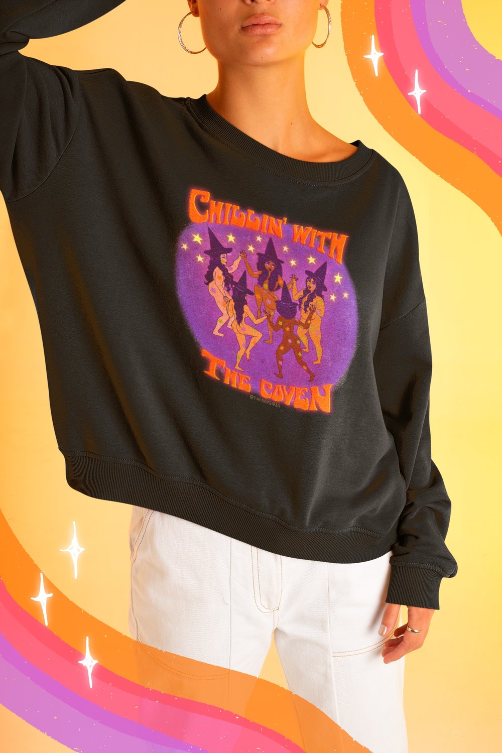 Image of CHILLIN’ WITH THE COVEN CREW SWEATSHIRT 