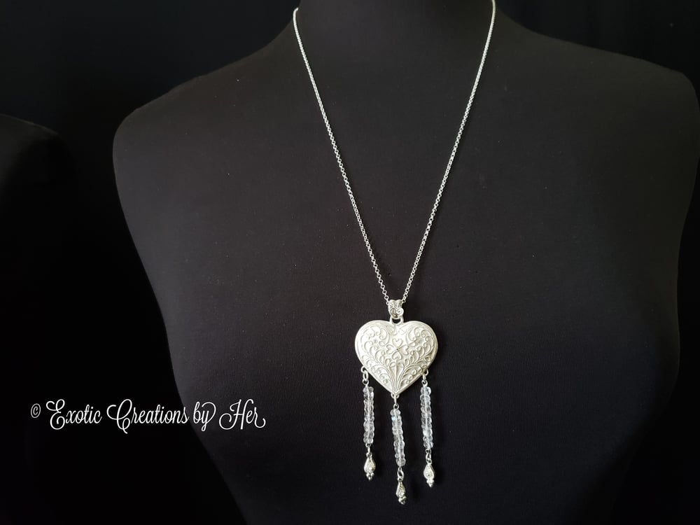 rose quartz Heart Necklace