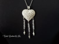 Image 1 of PH123 rose quartz Heart Necklace