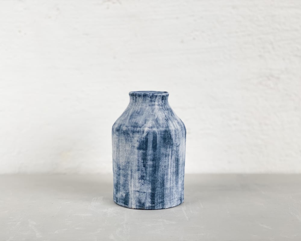 Image of Glacial Blue Square Bud Vase