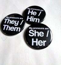 Image 3 of Large Pronoun Buttons | 2.25 inch