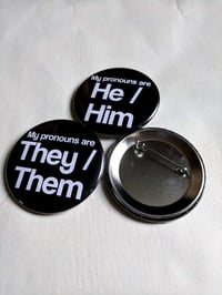 Image 2 of Large Pronoun Buttons | 2.25 inch