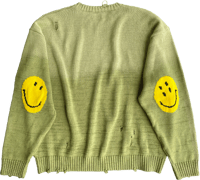 Image 1 of Kapital 5G Smiley Distressed Knit Sweater
