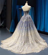 Image 2 of Unique Floral  Gradient Long Prom Dress, Evening Gown Party Dress