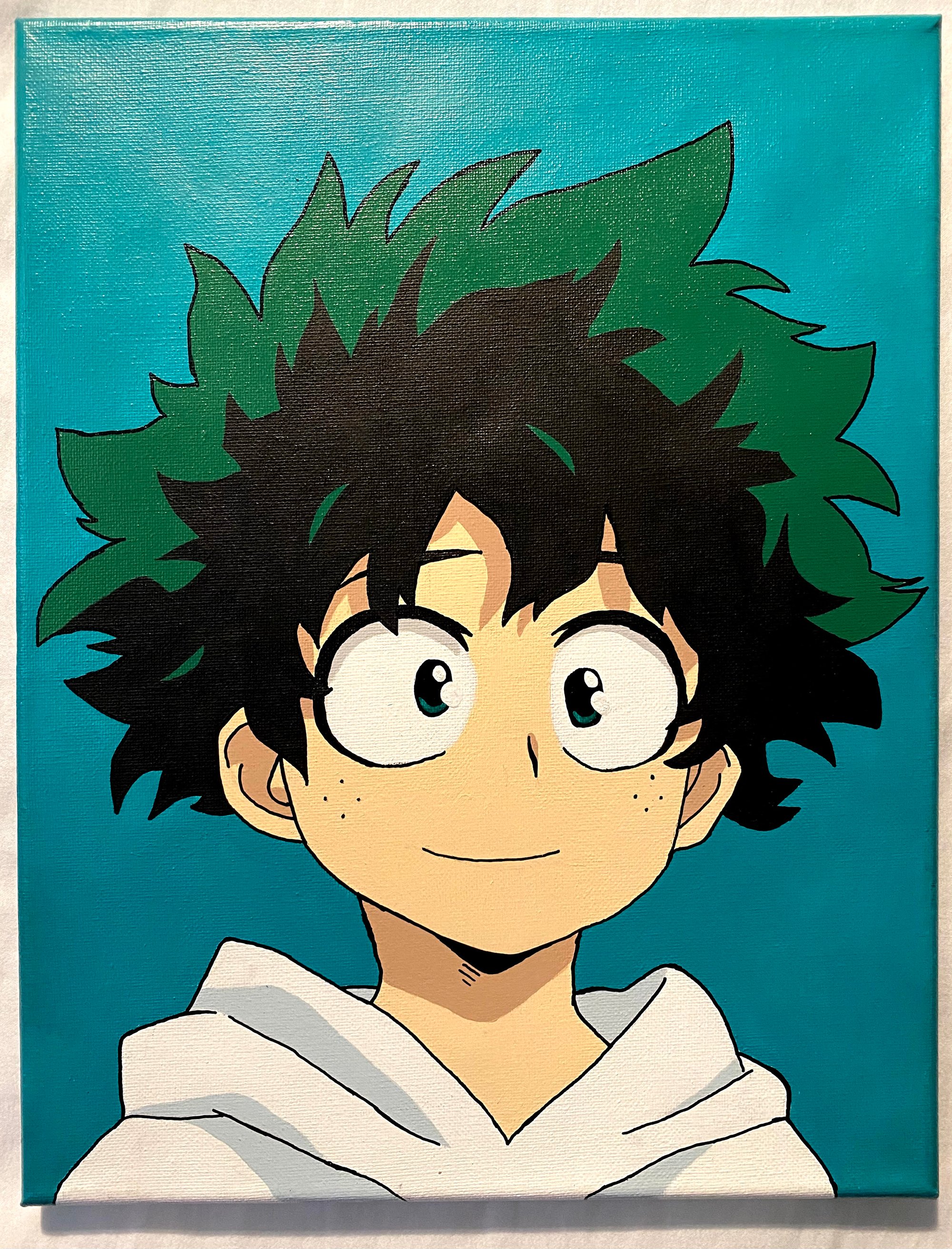 Image of Deku 11 x 14 Canvas Acrylic Painting