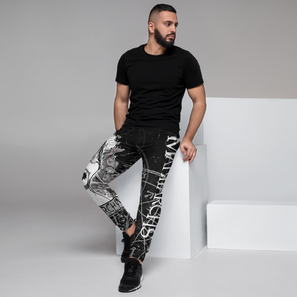 Bondage Nun Men's Joggers All Over Pentacle Print