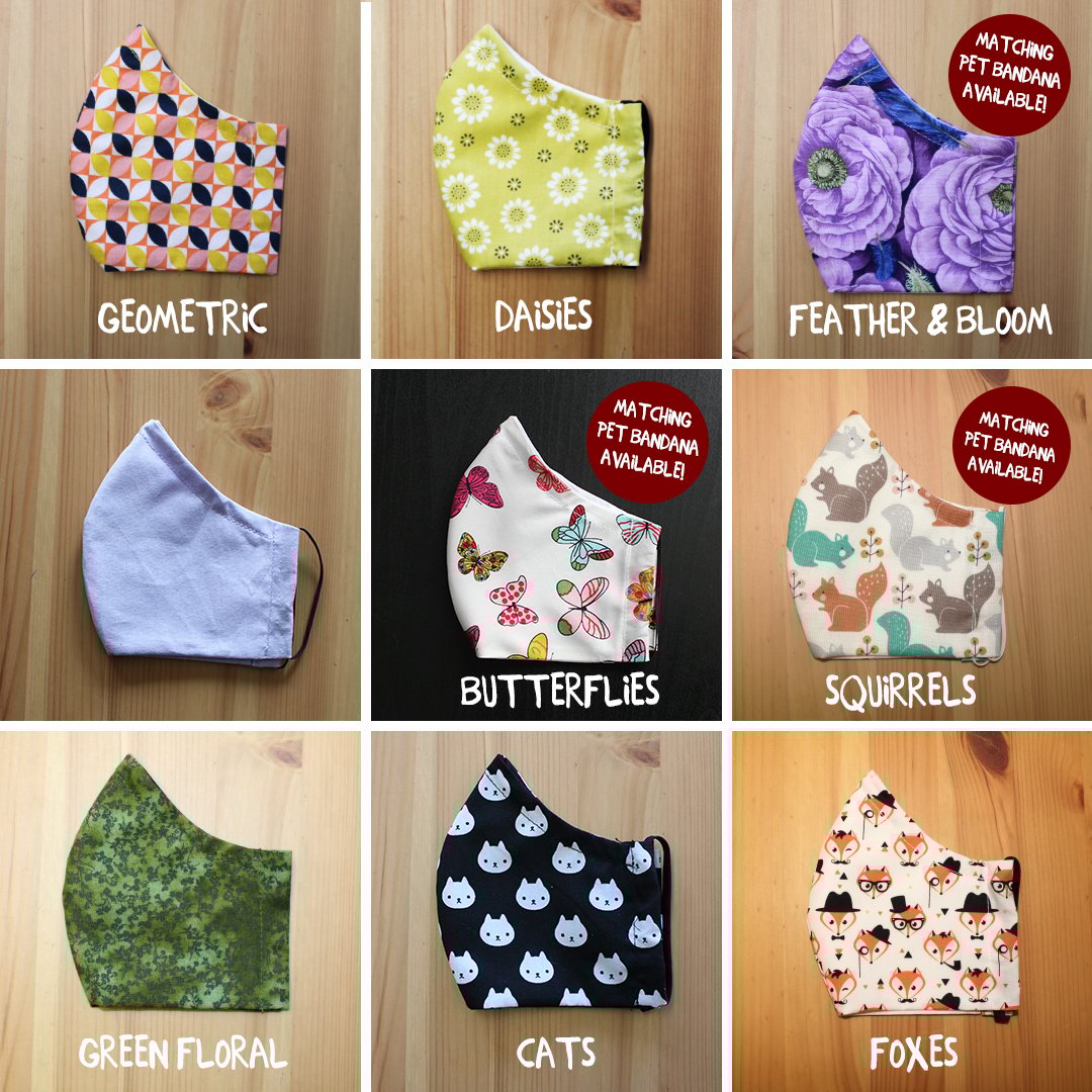 Image of Fitted face mask - various styles