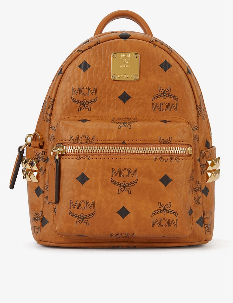 Image of MCM  Stark studded Visetos coated canvas mini backpack