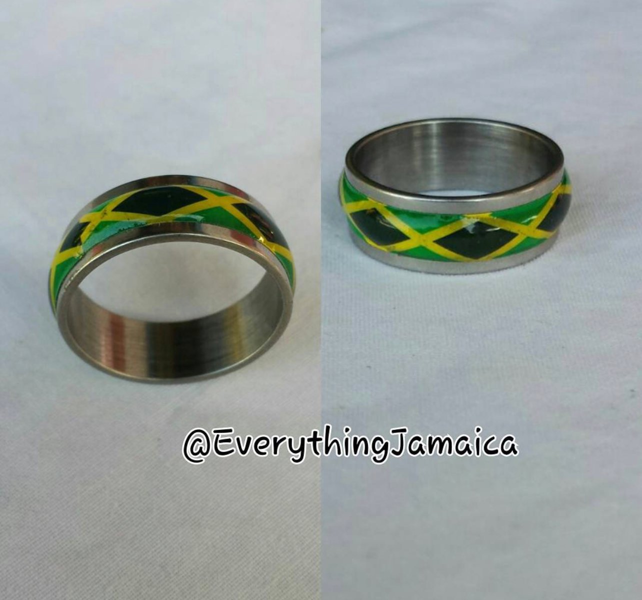 Jamaican Flag stainless steel ring Everything Jamaica