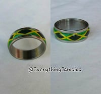 Jamaican Flag stainless steel ring