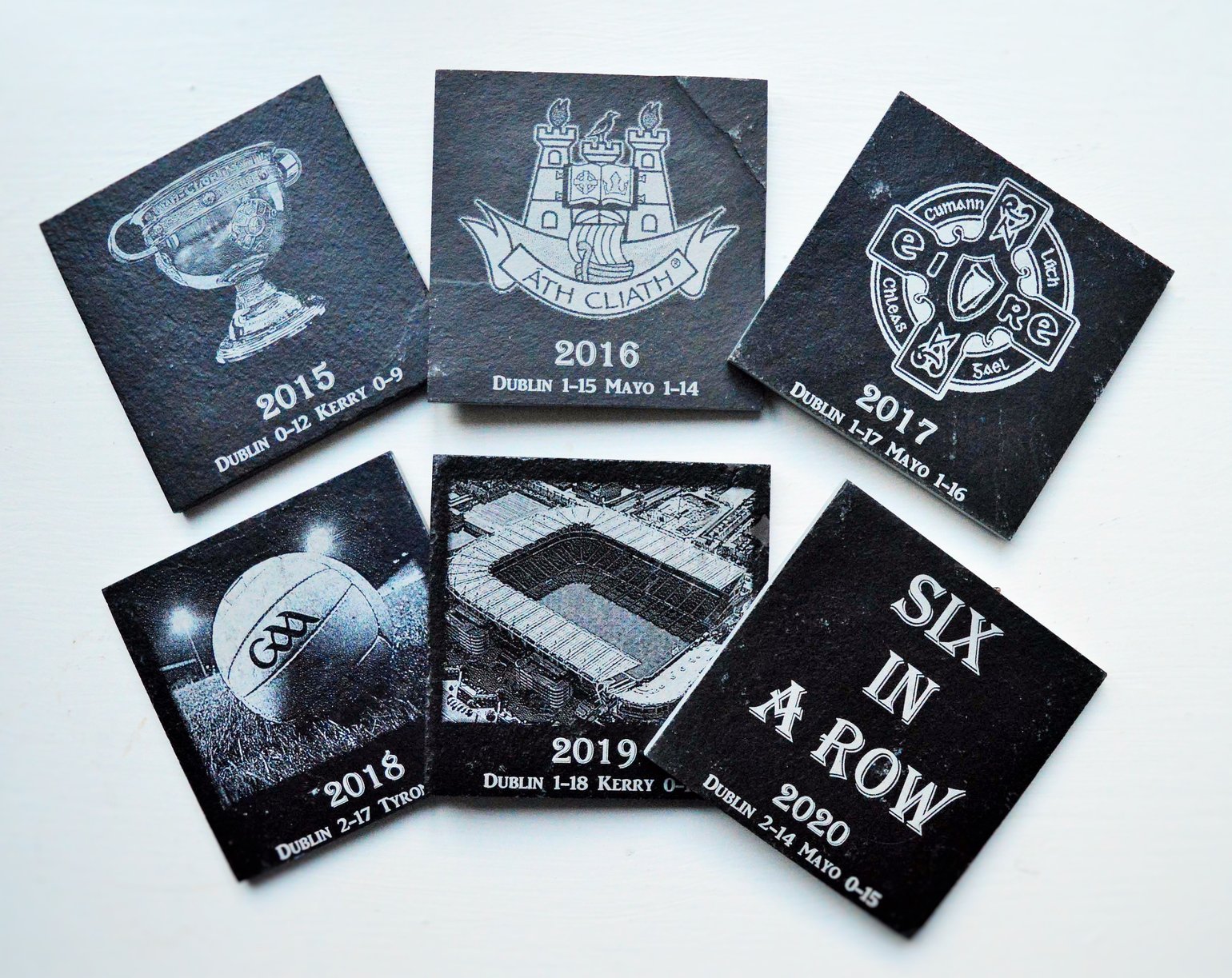 Image of Dublin Football Champions Six in a Row - 6 piece Coaster Set