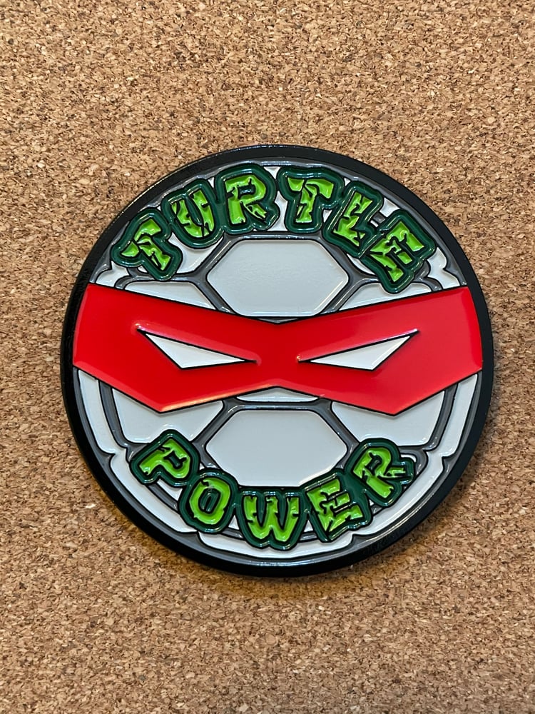 Image of 2” TURTLE POWER PIN!! 5 BUYING OPTIONS