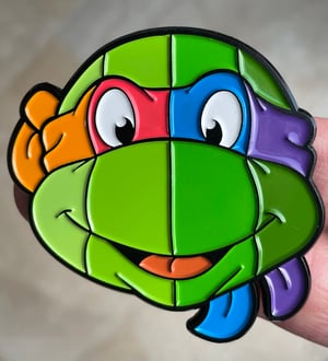 Image of 2” 4-in-1 Turtle Face Soft Enamel Pin
