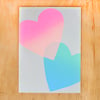 Gradient Hearts Greeting Card