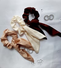 Satin Ponytail Scarf Hair Scrunchie Bow Hair Rope Tie Scrunchie. Tie