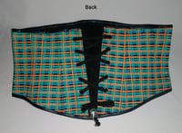 Image 4 of DENIM UNDERBUST CORSET & CLUTCH SET