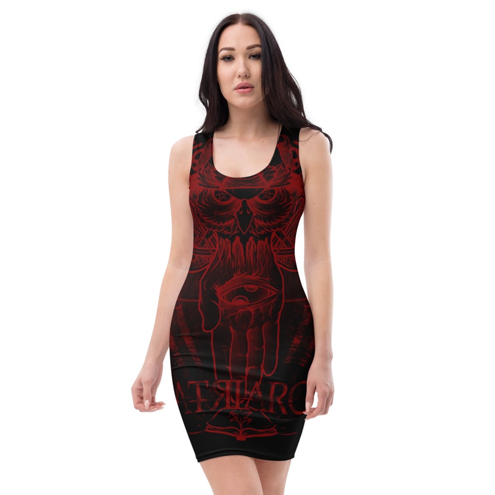Red On Black Owl Sublimation Cut & Sew Dress