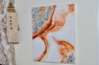 Gold metallic geode painting/geode wall art/crystal resin painting/gold resin painting 11x14