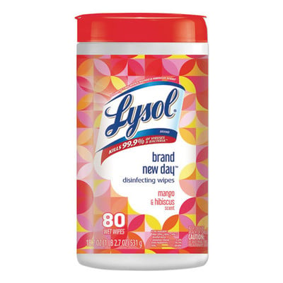Image of Lysol Disinfecting Wipes, Mango & Hibiscus, 80 Wipes