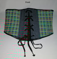 Image 2 of DENIM STRIPES UNDERBUST CORSET