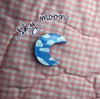 Image 2 of Sky Moon and the Sparkly Sparkles Handmade Clay Pins