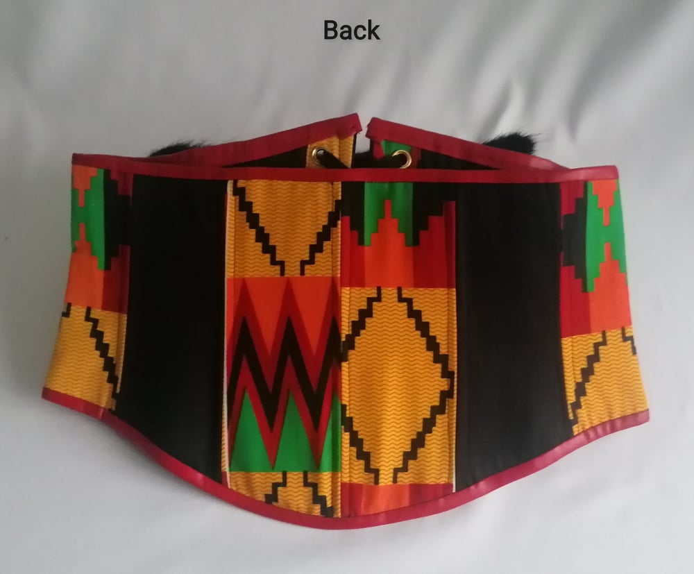 UNDERBUST CORSET YELLOW KENTE