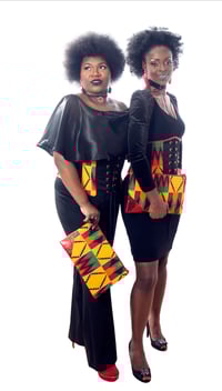 Image 1 of UNDERBUST CORSET YELLOW KENTE